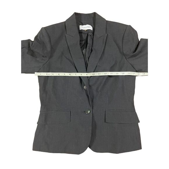 Calvin Klein womens blazer charcoal gray size med - Picture 4 of 8